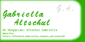 gabriella altschul business card